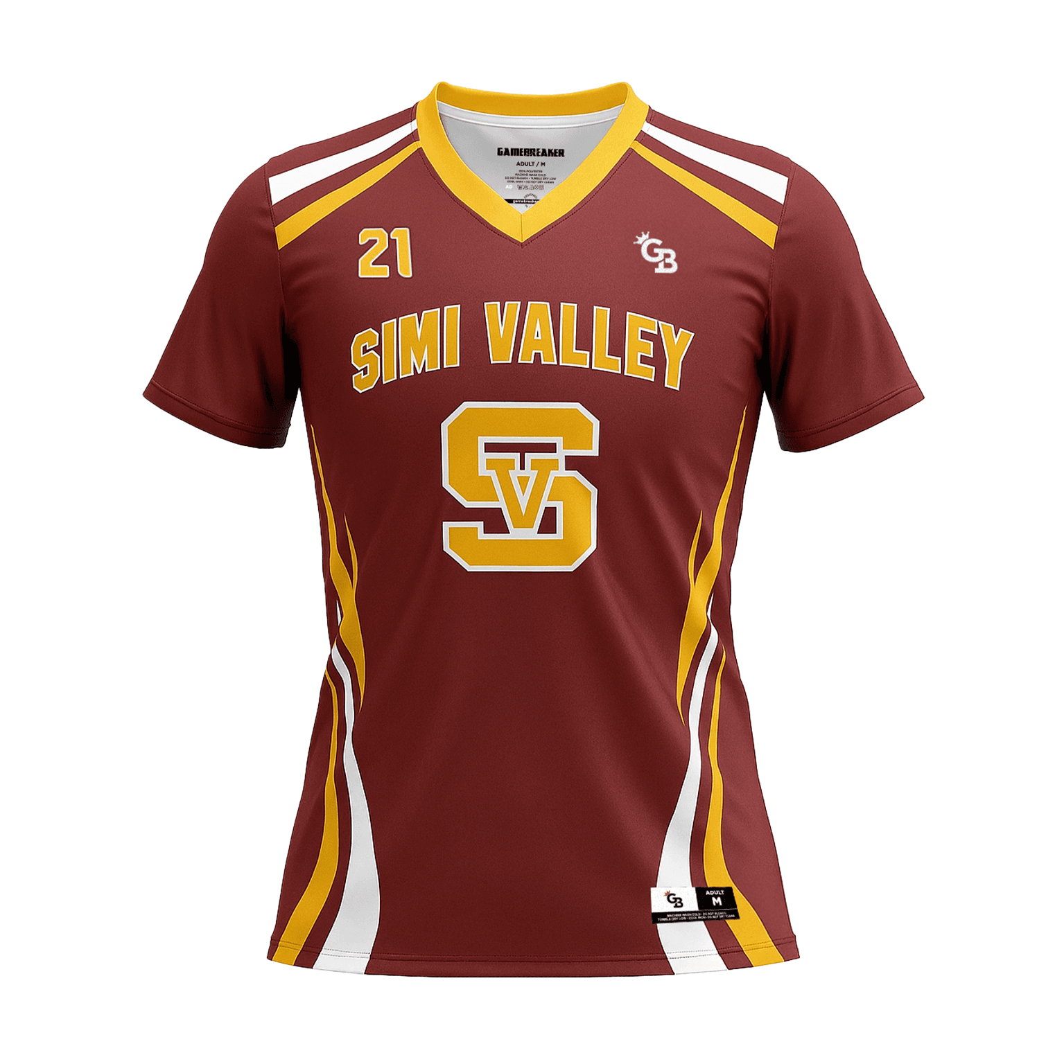 Custom V-Neck Girl's Flag Football Jersey